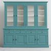 Landelijke Buffetkast Bo 2x4-deuren 4-laden Pastel-turquoise.