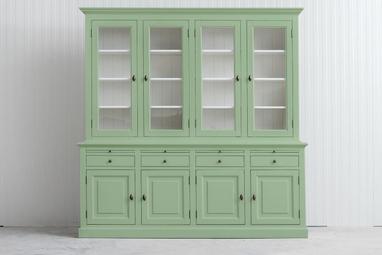 Dressoir Ted 200cm 4 deuren - eik/zwart - Modern Finori