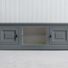 Landelijk Tv-meubel Bo 2-deuren 2-open vak Grijs 200cm.