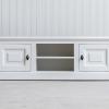 Landelijk tv-meubel Bo 2-deuren 2-open vak wit