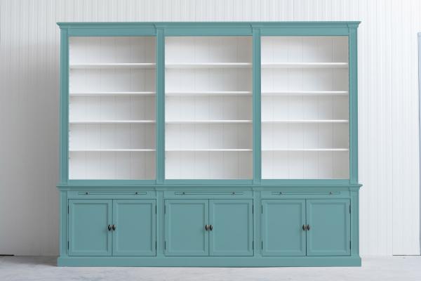 Landelijke Boekenkast Bo 3M Pastel-turquoise.Ral 6034