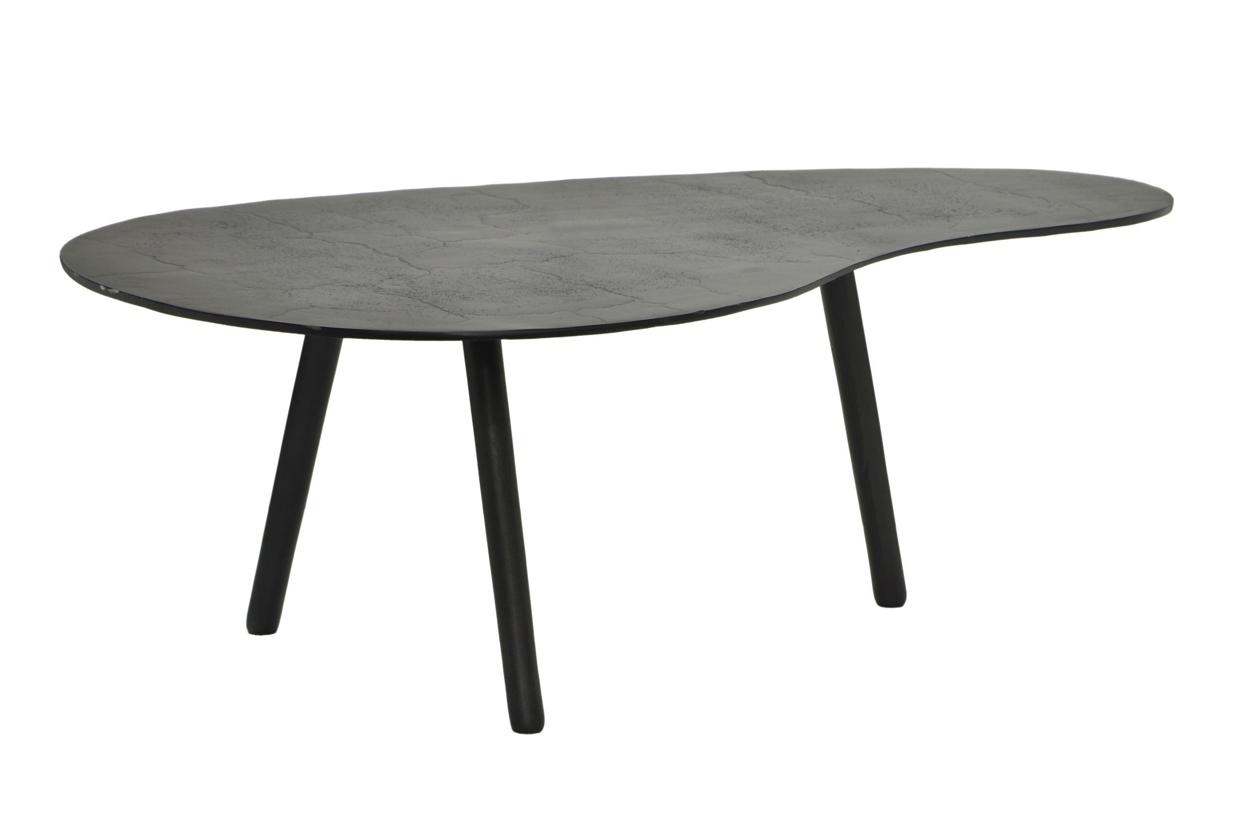 Organische salontafel small aluminium zwart