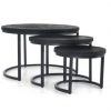 Sidetable set of 3 - zwart/zwart