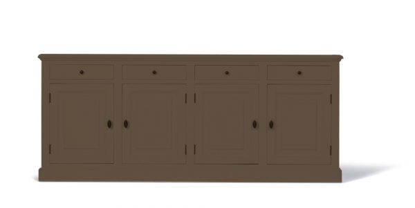 Landelijke Dressoir Bo 4-deuren 4-laden Bleekbruin. Landelijke Dressoir Bo 4-deuren 4-laden Bleekbruin.