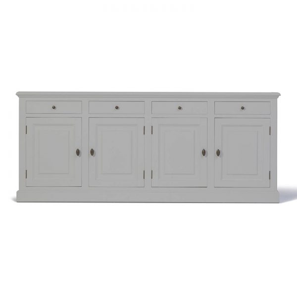 Landelijke Dressoir Bo 4-deuren 4-laden Lichtgrijs. Landelijke Dressoir Bo 4-deuren 4-laden Lichtgrijs.