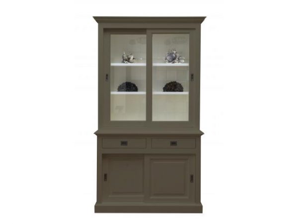 Landelijke Buffetkast Bo schuifdeur 126cm olijf. Landelijke Buffetkast Bo schuifdeur 126cm olijf.