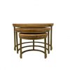 Sidetable set van 3 - naturel/goud