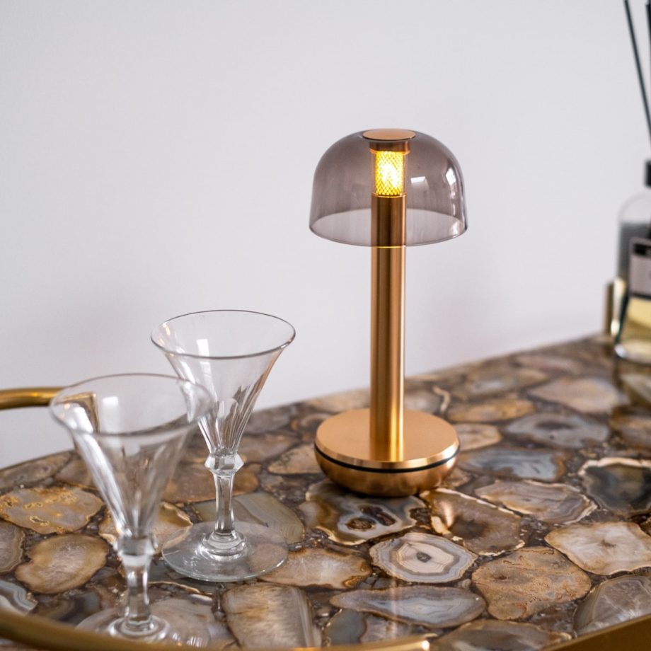 Humble - Two table light Gold rookglas