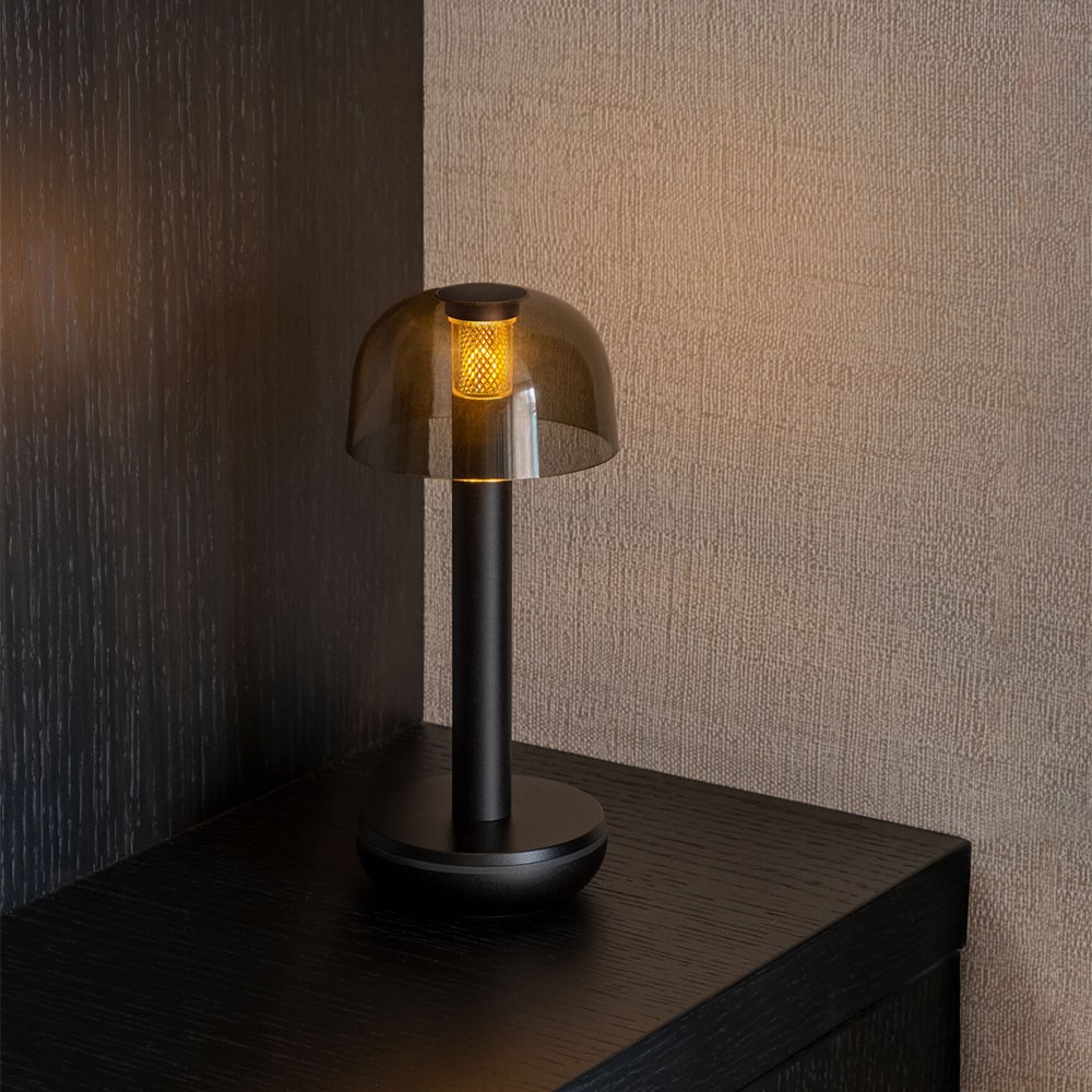 Humble - Two table light Black smoked