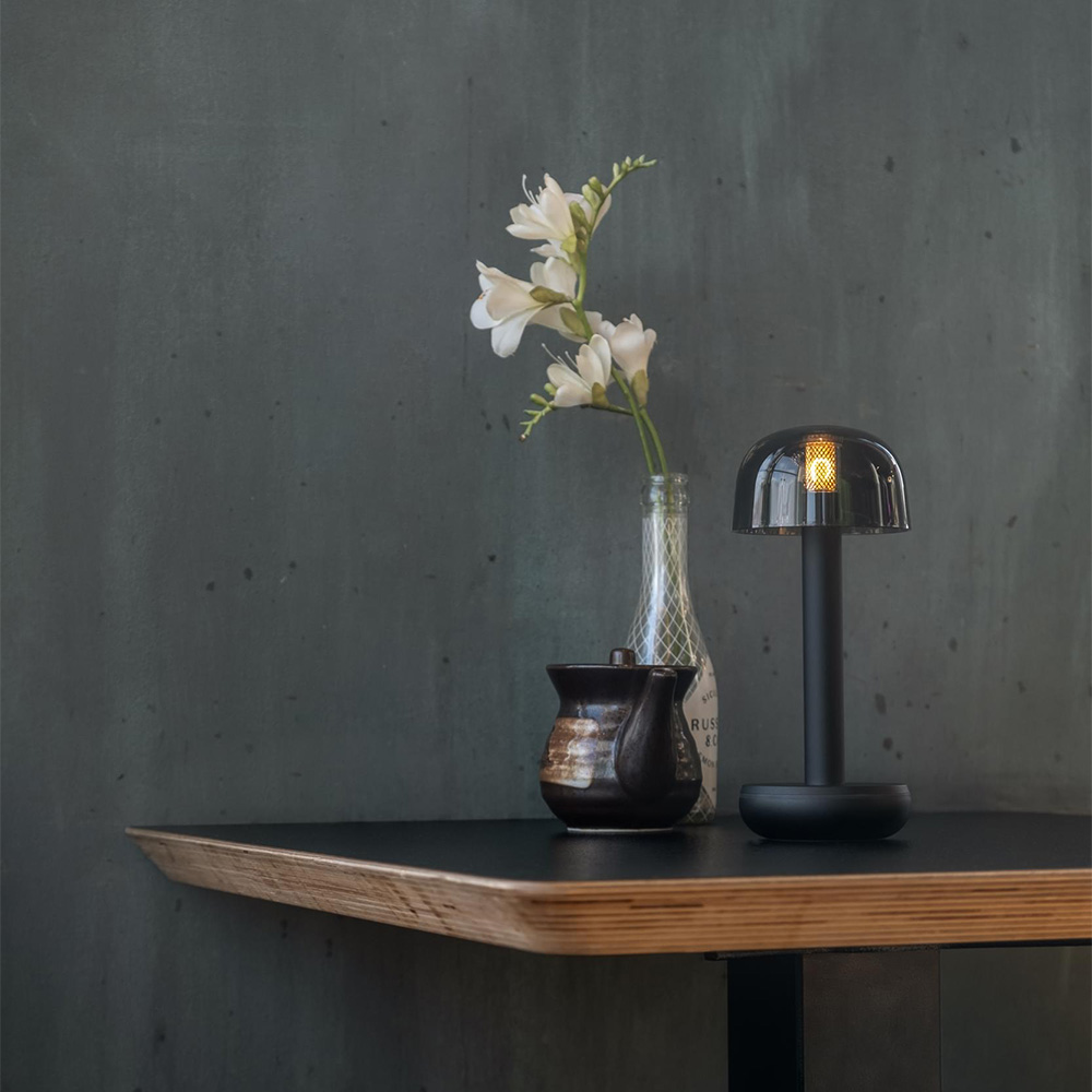 Humble - Two table light Black smoked