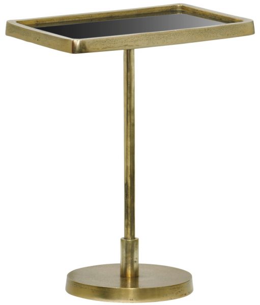 Moods collection - Rechthoekige tafel antique goud&zwart glas